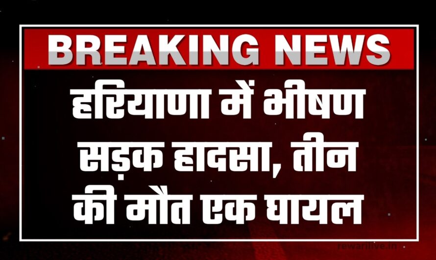 Haryana News: हरियाणा में भीषण सड़क हादसा, तीन की मौत एक घायल