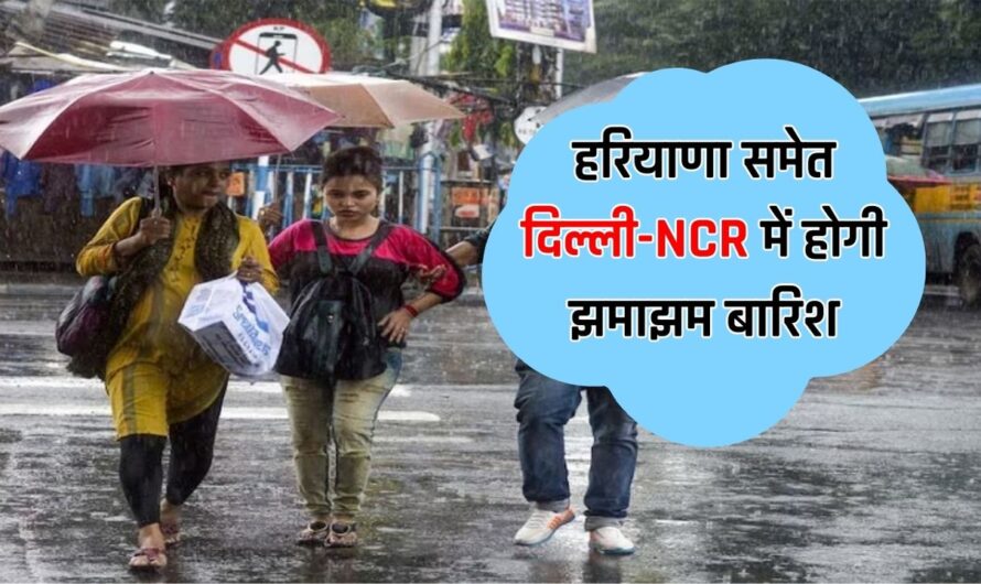 Haryana weather : हरियाणा समेत दिल्ली-NCR में होगी झमाझम बारिश, मौसम विभाग ने जारी किया अलर्ट