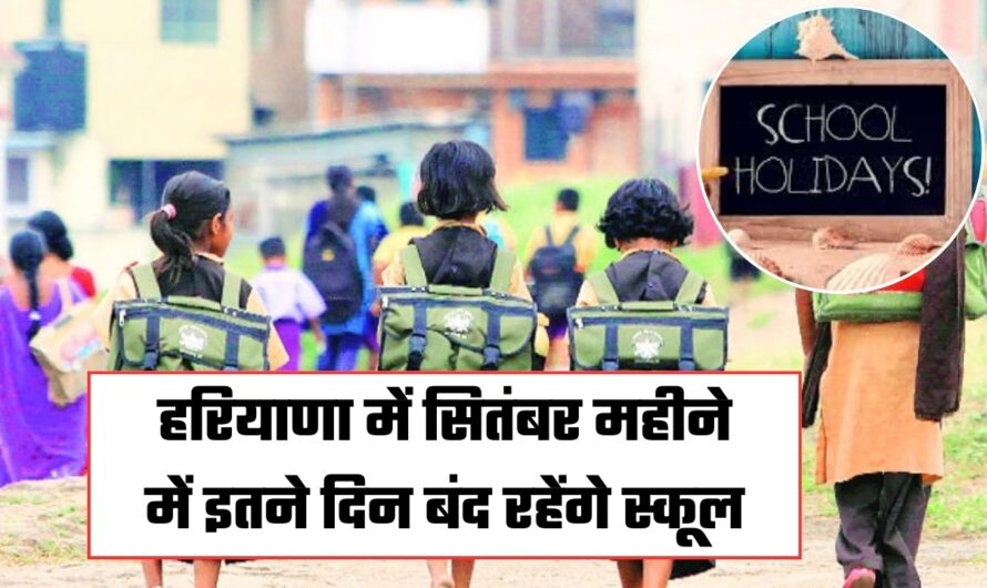 Haryana School Holidays:  हरियाणा में सितंबर महीने में इतने दिन बंद रहेंगे स्कूल, देखें छुट्टियों की  लिस्ट