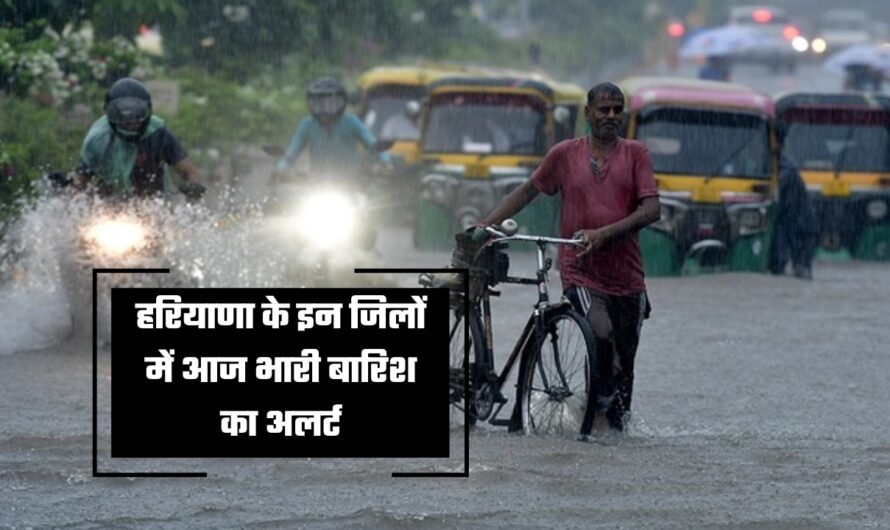 Haryana Weather Update: हरियाणा के इन जिलों में आज भारी बारिश का अलर्ट , देखें कहाँ कहाँ होगी बारिश ?