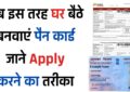 अब इस तरह घर बैठे बनवाएं पैन कार्ड, जाने Apply करने का तरीका