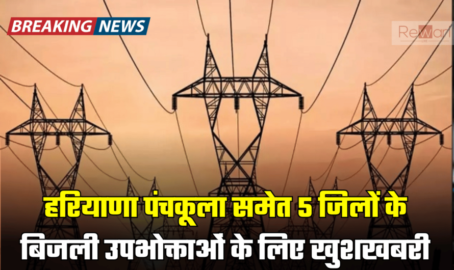 Haryana Electricity News: हरियाणा पंचकूला समेत 5 जिलों के बिजली उपभोक्ताओं के लिए खुशखबरी, विभाग ने किया ये बड़ा ऐलान