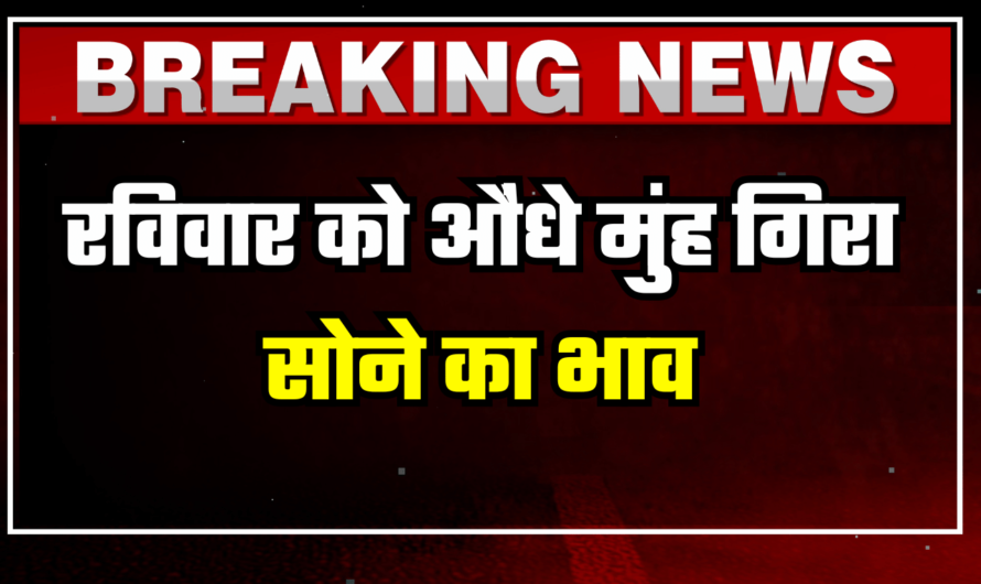 Sone Ka Taza Bhav : रविवार को औंधे मुंह गिरा सोने का भाव, खरीदारी करने वालों की हुई मौज, जानें नए रेट